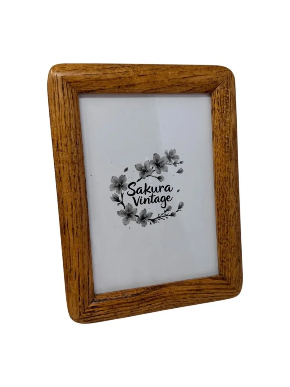Vintage Mid Century Solid Wood Picture Frame Rounded Corners 5 x‎ 7